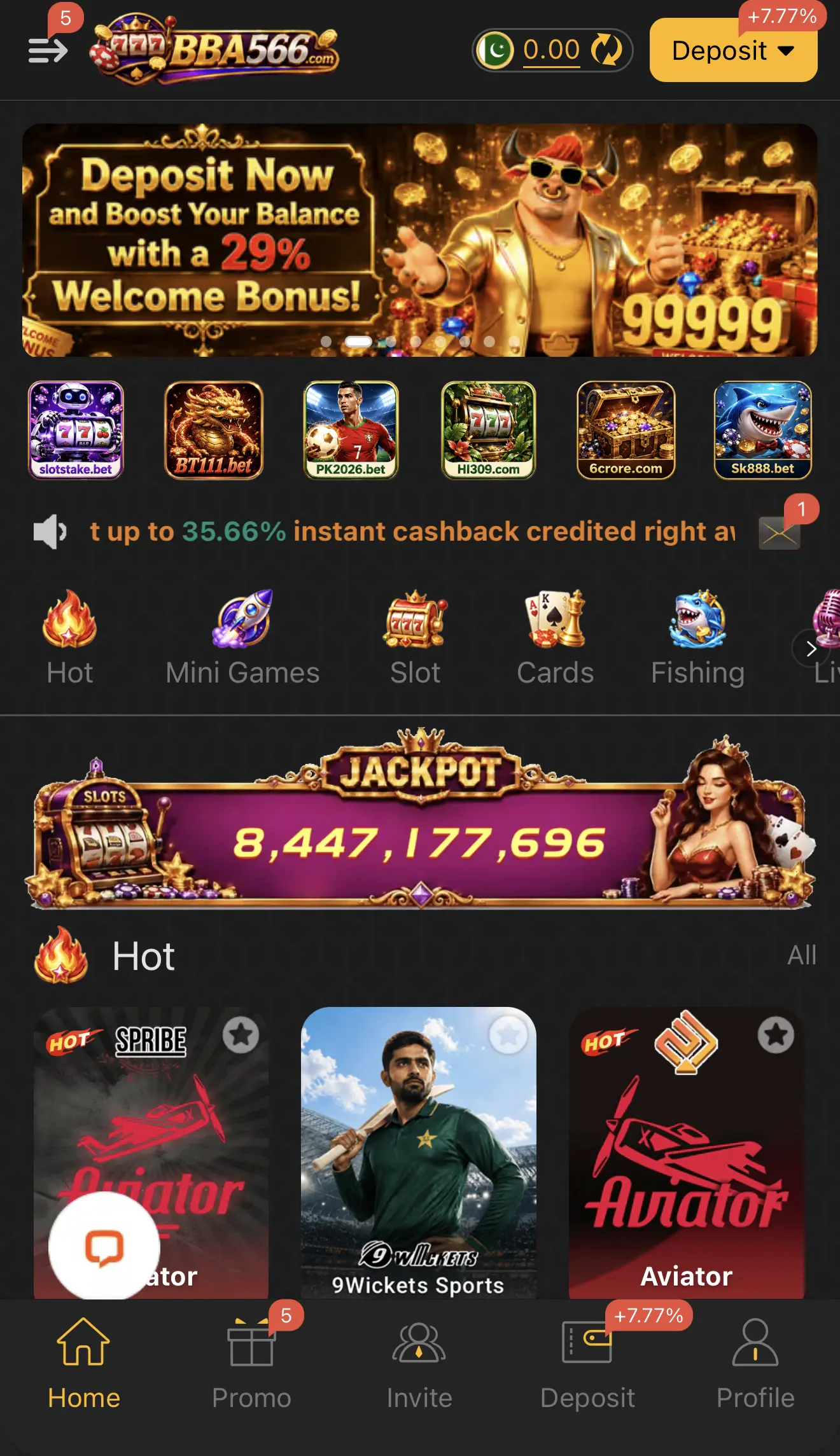 BBA566 Game APK interface